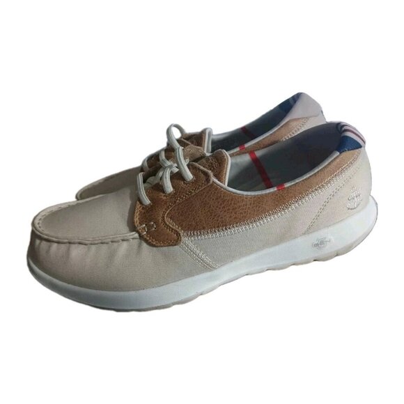 SKECHERS On-the-Go Gen 5 Tan Brown Boat Deck Shoes 136070 Size 9 M - Picture 1 of 8